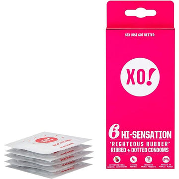 XO! 6 hi-sensation, CO2-neutral, vegan, natural latex condoms
