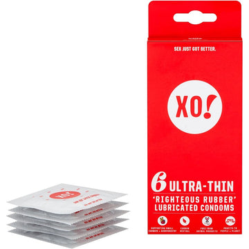 XO! 6 ultra-thin, CO2-neutral, vegan, natural latex condoms